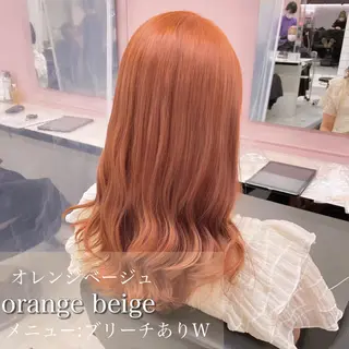 ロング カラー EMIL/上野駅近 /ブリーチ縮毛矯正のヘアスタイル