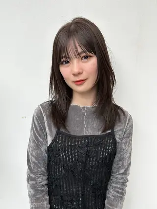 ミディアム カラー 透明感カラー k-twoういのヘアスタイル