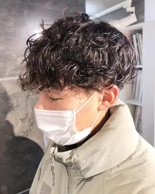 パーマ ヘアアレンジ メンズ ainico+所属・メンズ特化✂️栗原 侑也のヘアスタイル