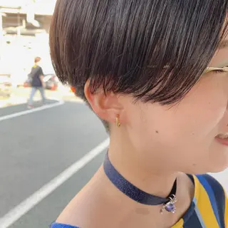 ショート カラー パーマ/透明感カラー /ボブ/吉田一生のヘアスタイル