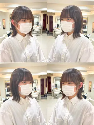 ミディアム ヘアアレンジ HARUKI MINATO Japan SENDAI所属・🌈【透明感・韓国 ヘア】がっきー🌈のヘアスタイル