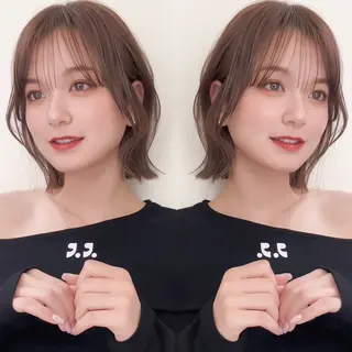 ショート カラー 小顔ボブ jilblanカホのヘアスタイル