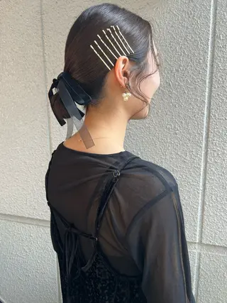 ミディアム ヘアアレンジ カラーパティシエ facce🌼ikoのヘアスタイル