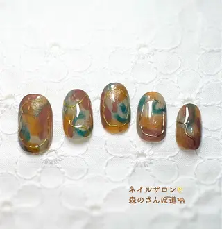 ネイル 森のさんぽ道所属・ショートネイル 森のさんぽ道のネイルデザイン