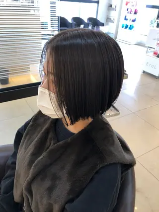 ミディアム カラー 長山 航来 /縮毛矯正のヘアスタイル