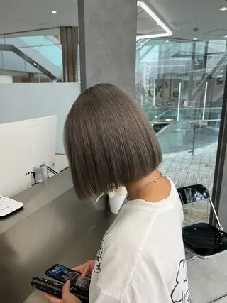 ショート カラー 韓国ヘア🖤/透明感 shihoのヘアスタイル