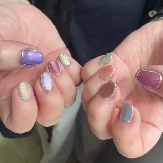 ショート m kaori𓃟のネイルデザイン