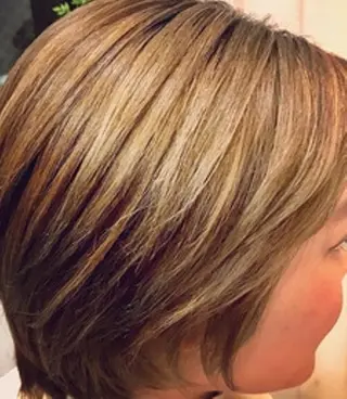 セミロング カラー チビ編み込みエクステ シールEXどぅ〜すのヘアスタイル