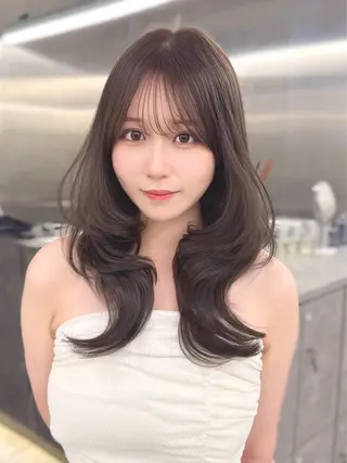 セミロング カラー MAEUL NAGOYA所属・前髪顔周り/レイヤー 韓国/桔川恒のヘアスタイル