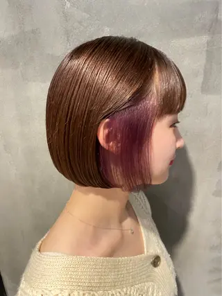 ショート カラー Mahoメンズヘア 🦋デザインカラーのヘアスタイル