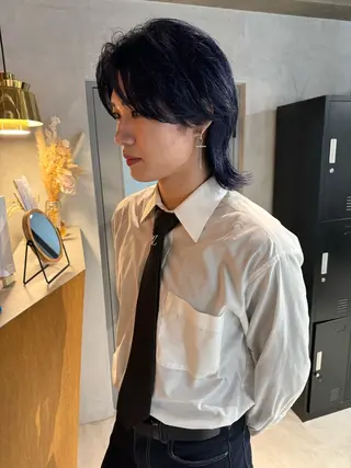 セミロング カラー パーマ ヘアアレンジ メンズ メンズ特化 しゅうへいのヘアスタイル