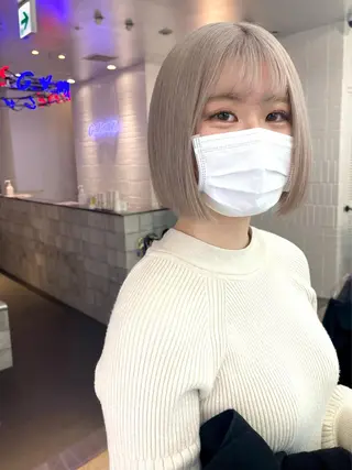 ショート カラー ヘアアレンジ ハイトーン/美髪矯正 🍃大江拓実のヘアスタイル