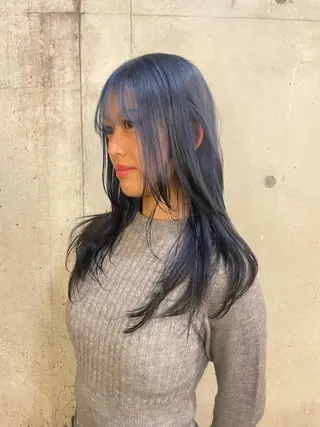 ロング カラー rin🩰ハイトーン /レディースパーマのヘアスタイル