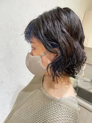 ミディアム カラー パーマ 🩵ANELA東口 齋藤琴音💚のマツエク・マツパデザイン