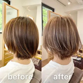 ショート カラー KIZU 髪質改善 オカルト怪談のヘアスタイル