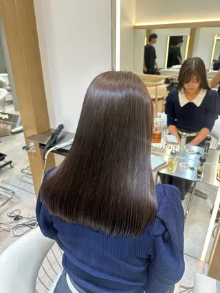 セミロング 透明感カラー/伊藤 陸/soigneのヘアスタイル