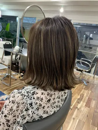 ミディアム カラー Reb_keiji 👑小倉圭司のヘアスタイル