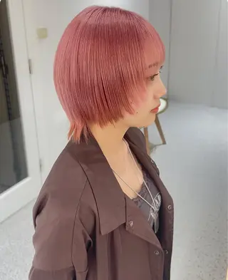 ショート カラー PELE所属・カットモデル無料‪ レイヤー、ボブ森龍哉のヘアスタイル