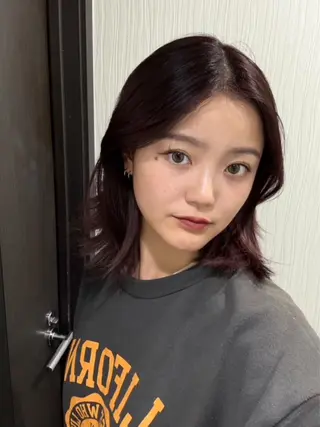 ミディアム カラー vetica所属・フジヤ サイタのヘアスタイル