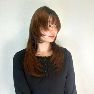 ロング CIEL 難波店所属・🎀透明感/レイヤ ー/Kotona🎀のヘアスタイル