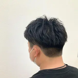 メンズ キッズ パーマ 白髪ぼかし☘️クセ 活かし🎈小倉🥇のヘアスタイル