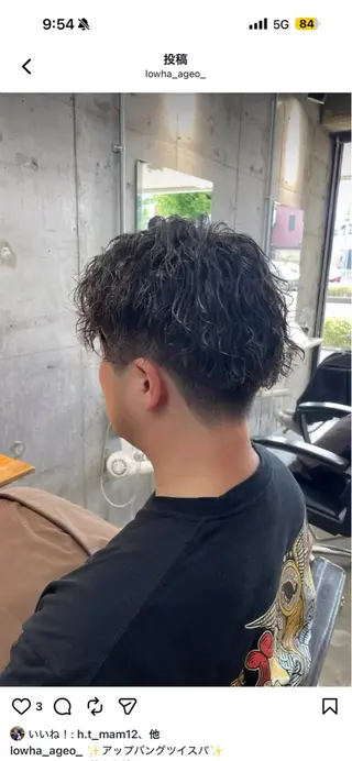 メンズ 穴原 優紀のヘアスタイル