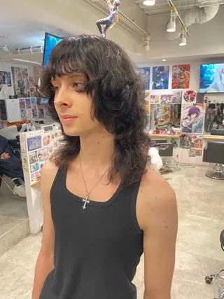 ロング メンズ 🍭ハイトーン/ デザインカラー🦄のヘアスタイル