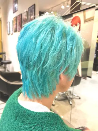 ショート カラー メンズ 秋葉原オタク向け美容室OFF-KAi!!所属・仲野 空悟のヘアスタイル