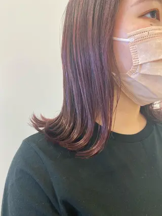 ミディアム カラー レイヤー/ウルフ🤎 mayo.のヘアスタイル