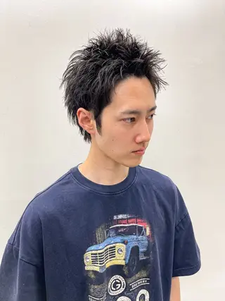 ショート メンズ 森本裕/オーナー/ スパイラルパーマのヘアスタイル