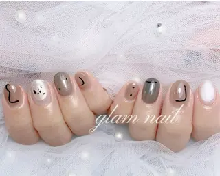 ネイル エツメ💅 長さだし🎀デザインのネイルデザイン