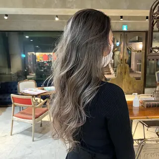 セミロング カラー 海外デザイン🇺🇸 石渡諒太のヘアスタイル