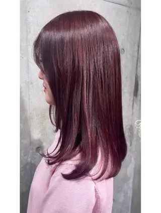 セミロング カラー 🤍透明感カラー ソメヤナナ 🤍のヘアスタイル