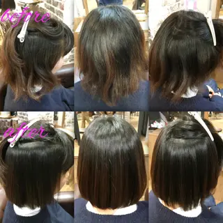 ミディアム パーマ ブリーチ縮毛矯正/ デサキ ショウヘイのヘアスタイル