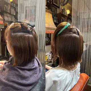 ミディアム パーマ BRITS 渡辺 菜々子のヘアスタイル