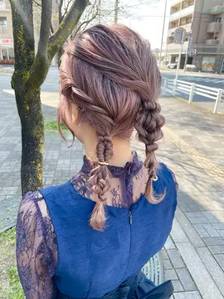 ミディアム AIRI🌸 ブリーチカラー🎀のヘアスタイル