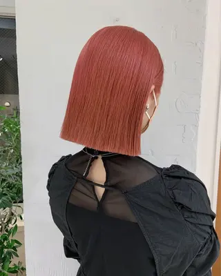 ミディアム カラー パーマ/ボブ /レイヤー チヒロのヘアスタイル