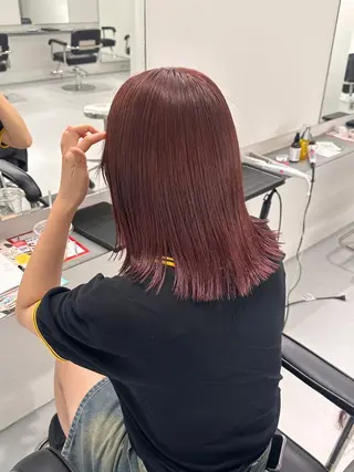 ミディアム ピンクベージュ/新潟 万代/高橋桃葉🍑のヘアスタイル