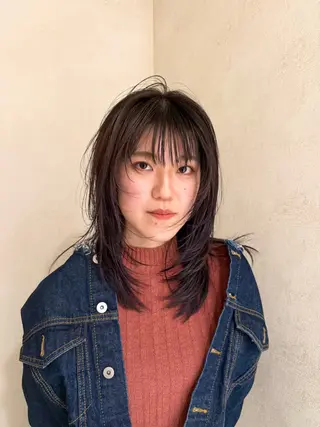 ロング 🧶透明感カラー/ Yuzu/ベージュのヘアスタイル