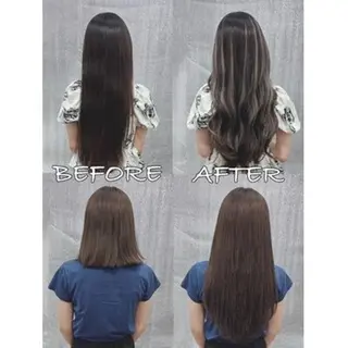 ロング カラー ヘアアレンジ LIP 大阪本店 エクステ 堀谷和孝のヘアスタイル