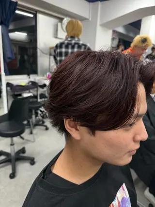 ミディアム カラー メンズ クラシックスタイル 💈鈴木洵誠のヘアスタイル