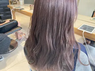 セミロング ヘアアレンジ オリーブ透明感カラー 表参道/MIKUのヘアスタイル