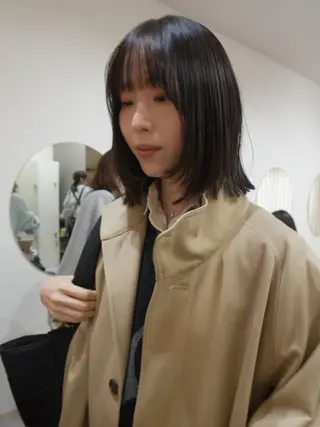 ミディアム カラー トレンドと似合わせ/ マンツーマン/西上楓のヘアスタイル