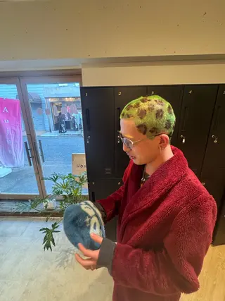 ショート カラー メンズ 艶カラー& 縮毛モデル募集レオンのヘアスタイル