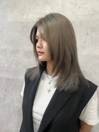 ミディアム カラー Grow by NYNY 坂本 理輝のヘアスタイル