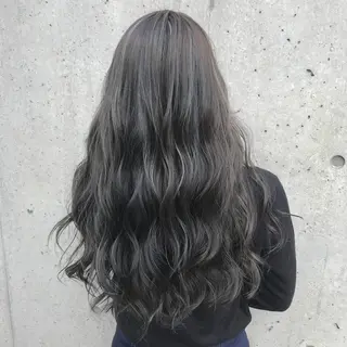 ロング カラー ヘアアレンジ 韓国レイヤー/ミルク ティー🟤高橋　暖のヘアスタイル