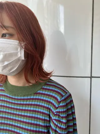 ミディアム カラー ヘアアレンジ 福壽 優奈のヘアスタイル