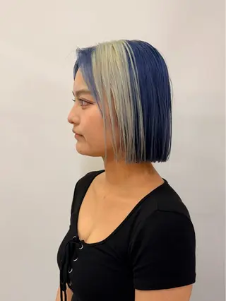 ショート カラー ウルフレイヤー エクステ/kokiのヘアスタイル