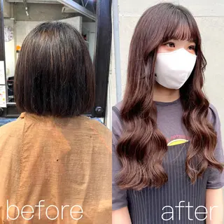 ロング カラー ヘアアレンジ 八巻 晴香のヘアスタイル