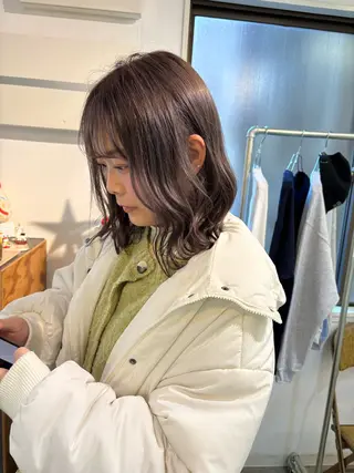 ミディアム カラー sakura🌸 レイヤー/韓国ヘアのヘアスタイル